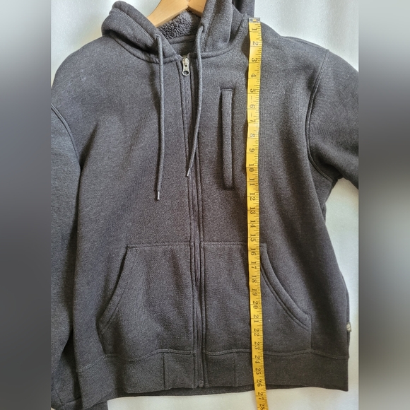 BC Clothing Sherpa Lined Full Zip Hoodie Charcoal Grey Men's Medium - Picture 11 of 14